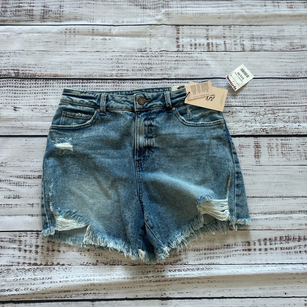 Sincerely Jules Blue Distressed Jean Shorts